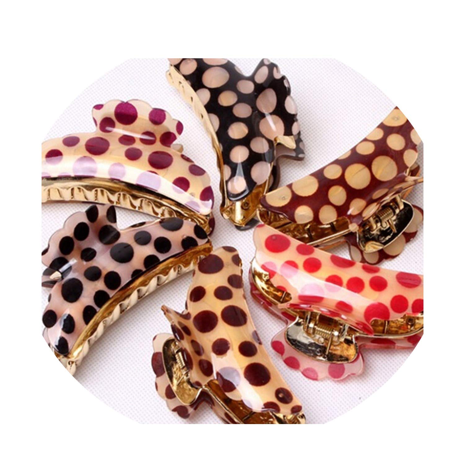 9CM Women Hair Clip Large Size Acrylic Hairpins Colorful Women Hair Crab Hair Claws Women Make UP Washing Tool Hair Accessories,E