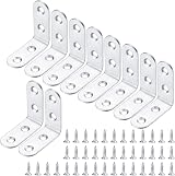 Xiaomoyu 10 Pcs L Shape Brackets Stainless Steel Corner Braces 40mm 90 Degree