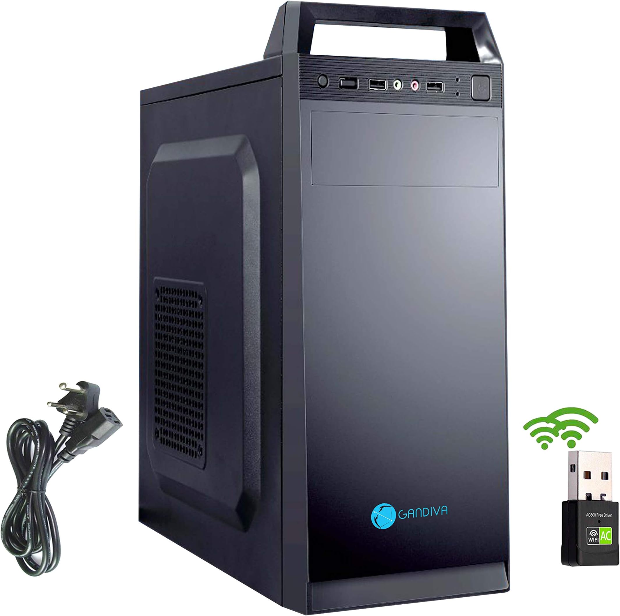 Gandiva Gaming PC Computer (Core i7 4th Gen CPU/ 8GB RAM /1TB HDD/Cabinet/WiFi) Windows 10 + MS Office (Trial) PUBG & Call of Duty Pre-Installed – with Joystick (4GB Graphics / 480GB SSD)
