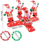 MORAINJAY Inflatable Nutcracker Ring Toss Game Kids Adults Christmas Party Toy view 2