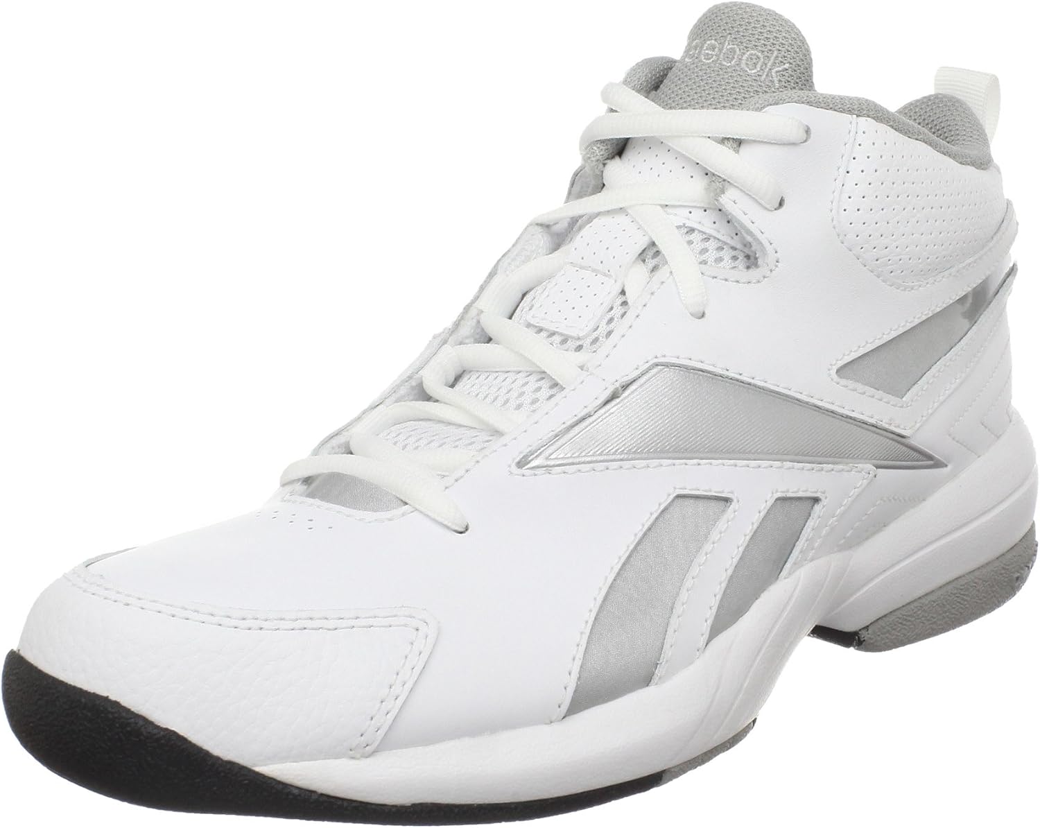 Reebok Men's Buckets V Basketball Shoe, White/Black/Dark Silver/Carbon