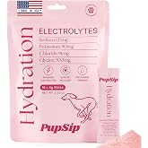PupSip Dog Electrolytes &ndash; Vet-Formulated Dog Hydration with Taurine | Electrolytes for Dogs with Real Beef Liver &amp; Glycine, Encourages Drinking, Helps Rehydrate After Activity, 16 Sticks