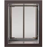 PlexiDor Performance Wall-Mount Pet Door, Dog Door, Bronze, Large | Wall-mount installation, Includes lock and key, For dogs and cats, french doors with dog door, cat door
