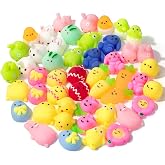 Mr. Pen- Easter Squishy Toys for Kids, 48 Pack | Washable Twistable Stretchy Squishies Bulk, Soft Stress Relief Sensory Toys for Squeezing, Easter Basket Stuffers