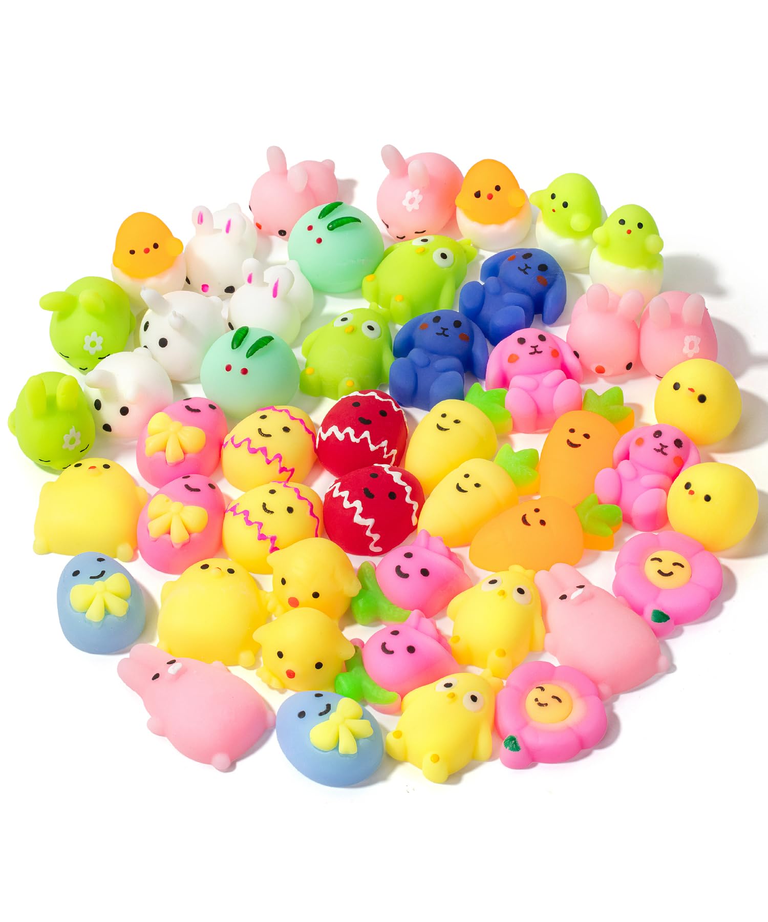 Mr. Pen- Easter Squishy Toys for Kids, 48 Pack, Washable Twistable Stretchy Squishies Bulk, Soft Stress Relief Sensory Toys for Squeezing, Easter Egg Fillers, Party Favors & Classroom Rewards