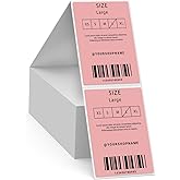 FINDAT Thermal Mailing Labels 2"x 3" Fanfold Pink Vinyl Stickers Self-Adhesive Waterproof Direct Printing Label Paper for UPS Address Shipping Postage Barcode 500 PCS