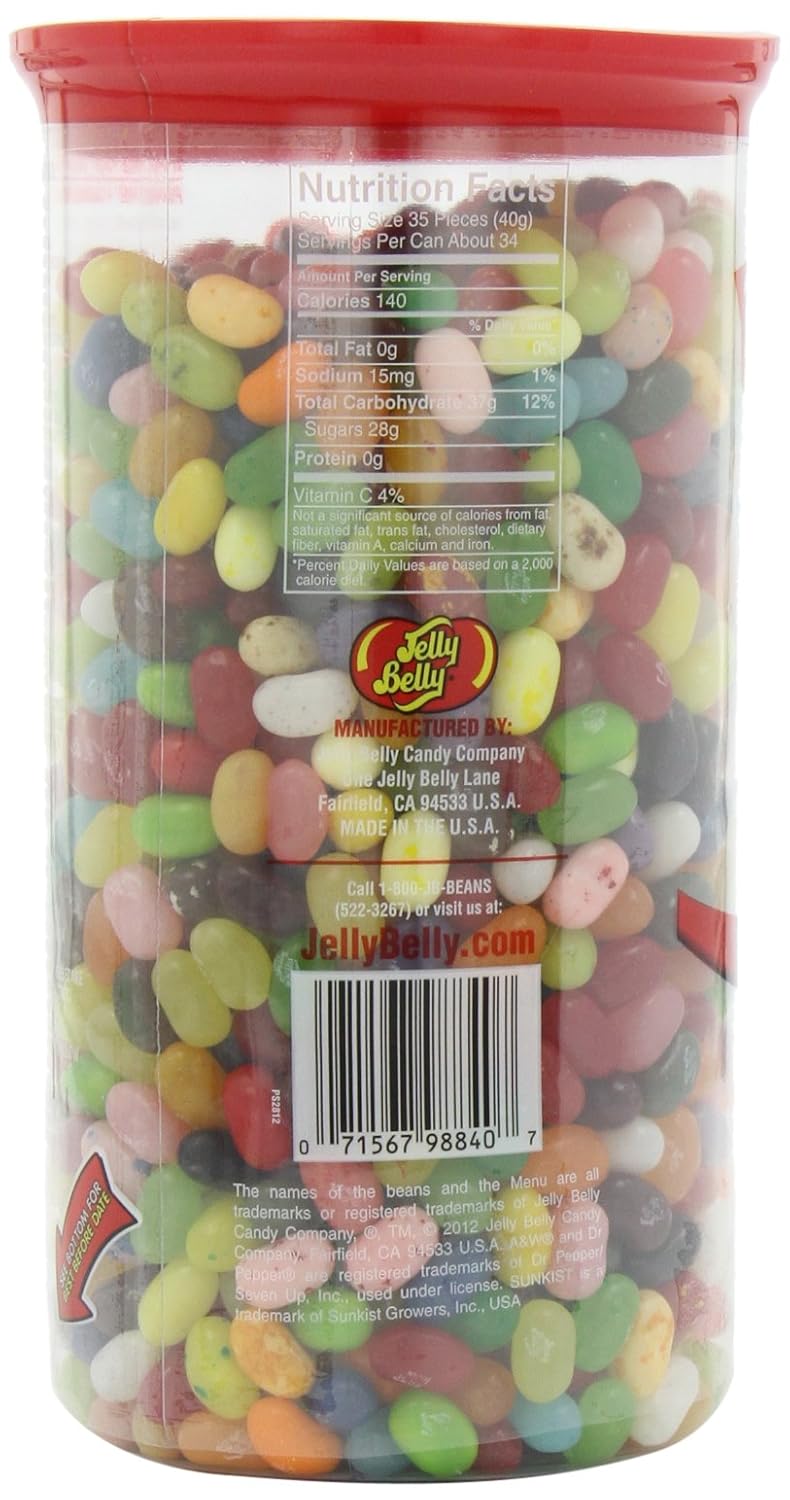 Jelly Belly Jelly Beans, Assorted Flavors, 3 lb Tub : Grocery & Gourmet Food