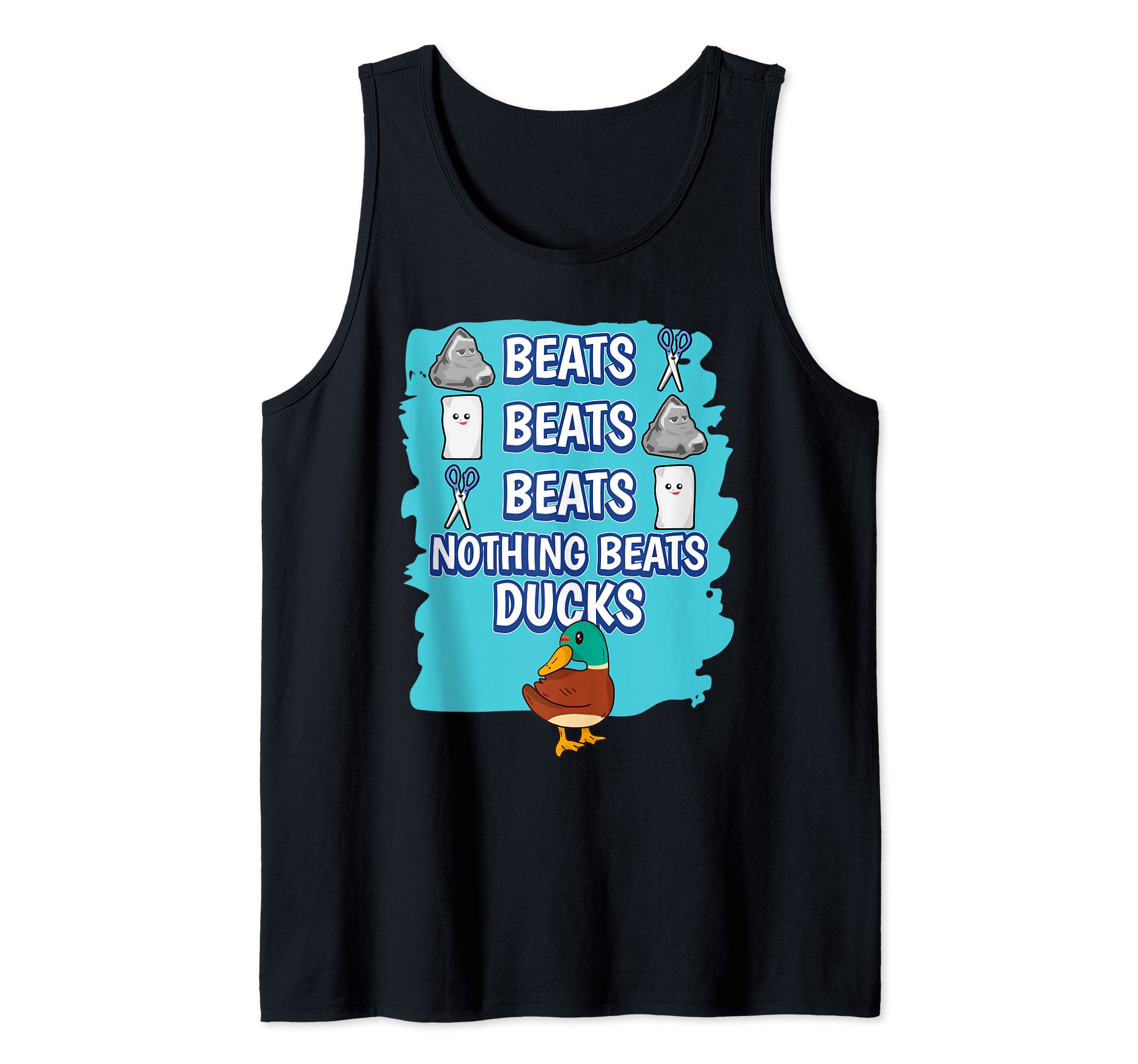Nothing Beats Ducks Rock Paper Scissors Game Duck Tank Top