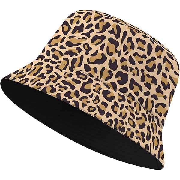 Leopard Print Faux Fur Bucket Hats Fuzzy Black and White  display picture 1