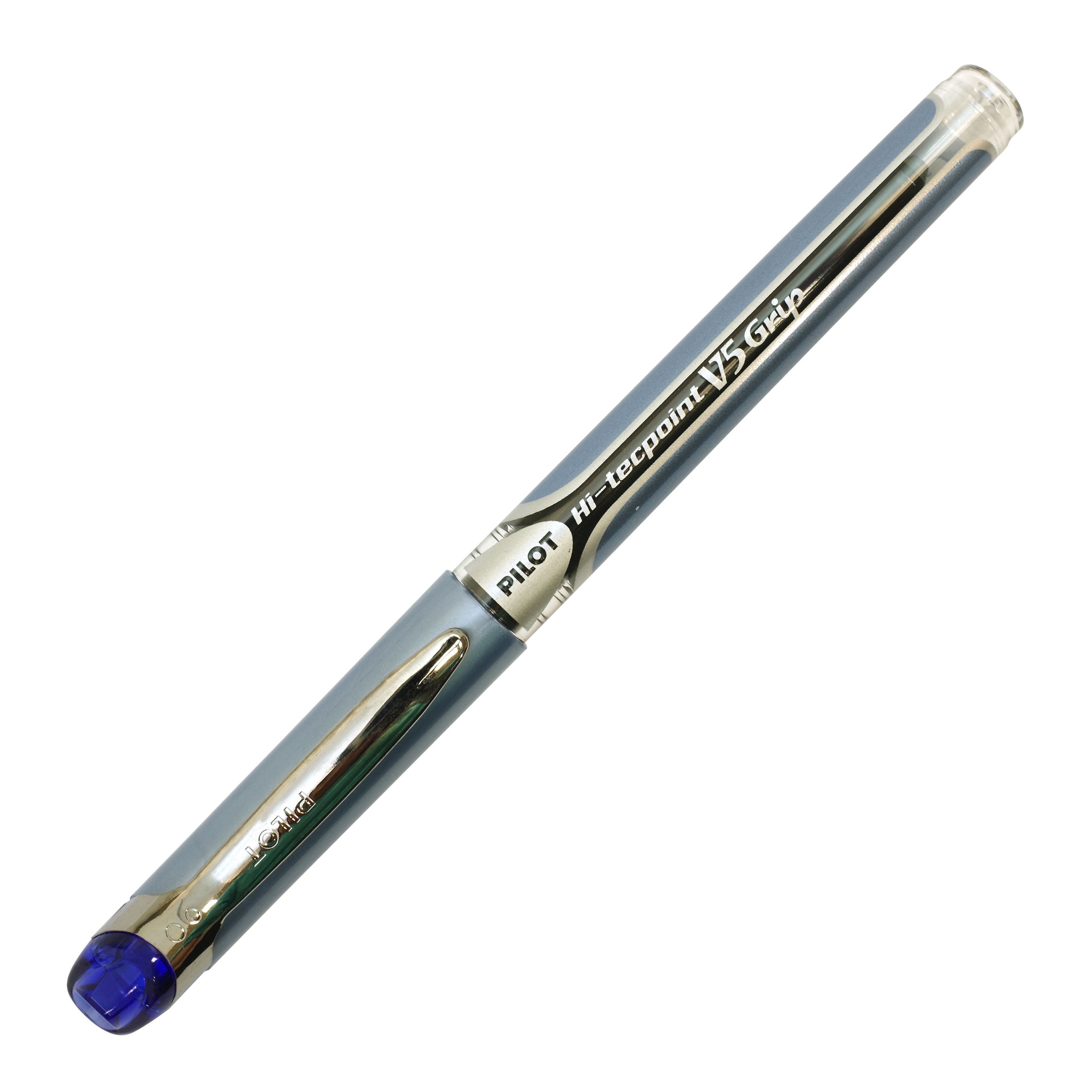 Pilot V5 grip Hi-tecpoint BLUE colour liquid ink rollerball extra fine pen x 1 single