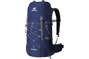N NEVO RHINO Waterproof Hiking Backpack 50L/60L, Camping Backpack with Rain Cover, Hiking Travel Mountaineering Backpack