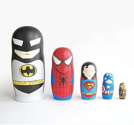 collectible Nesting Dolls Super Heroes 