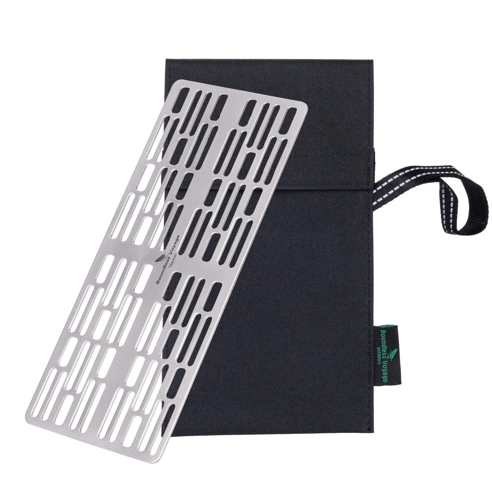 iBasingo Outdoor Grill Titanium Charcoal BBQ Grill Plate Baking Cooling Rack Heavy Duty Dining Cooking Roasting Kitchen Utensils Camping Gridiron Barbeque Grill Rack Ti2021C