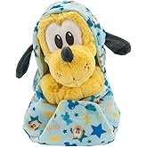 Disney Store Official Pluto Plush with Blanket Pouch - Disney Babies Plushy in Baby Swaddle - Kids Toy for Those who Love Plush Figure Toys, Cute Plushies, & Baby Stuffed Animals - Small - 10"