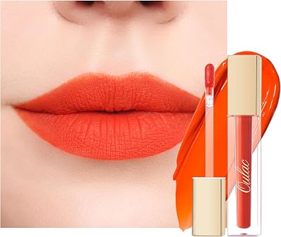 Oulac Matte Liquid Lipstick Coral Red M07 Vegan Non Transfer