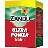 Zandu Ultra Red Balm | Ayurvedic Balm with Menthol, Camphor, Eucalyptus Oil | Relieves from Bodyache, Cold &amp; Muscle Stiffness | Non Greasy &amp; Fast Acting | 0.85 Fl Oz (Pack of 1)