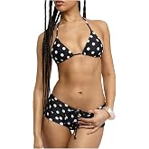 RoseSeek Women's 2 Piece Boyshort Gingham Bikini Sets Swim Y2K Shorts | Bikini Shorts Set, Boyshort Bikini Set, Striped Bathing Suit, Halter Swimsuit, Vacation Outfits