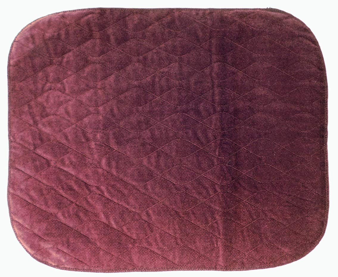 ComfortCare Washable Incontinence Chair Pad – 1 Litre Absorbent Waterproof Seat Protector for Adults & Elderly, Reusable Chair Cover, Burgundy. Size 54 x 58cm.
