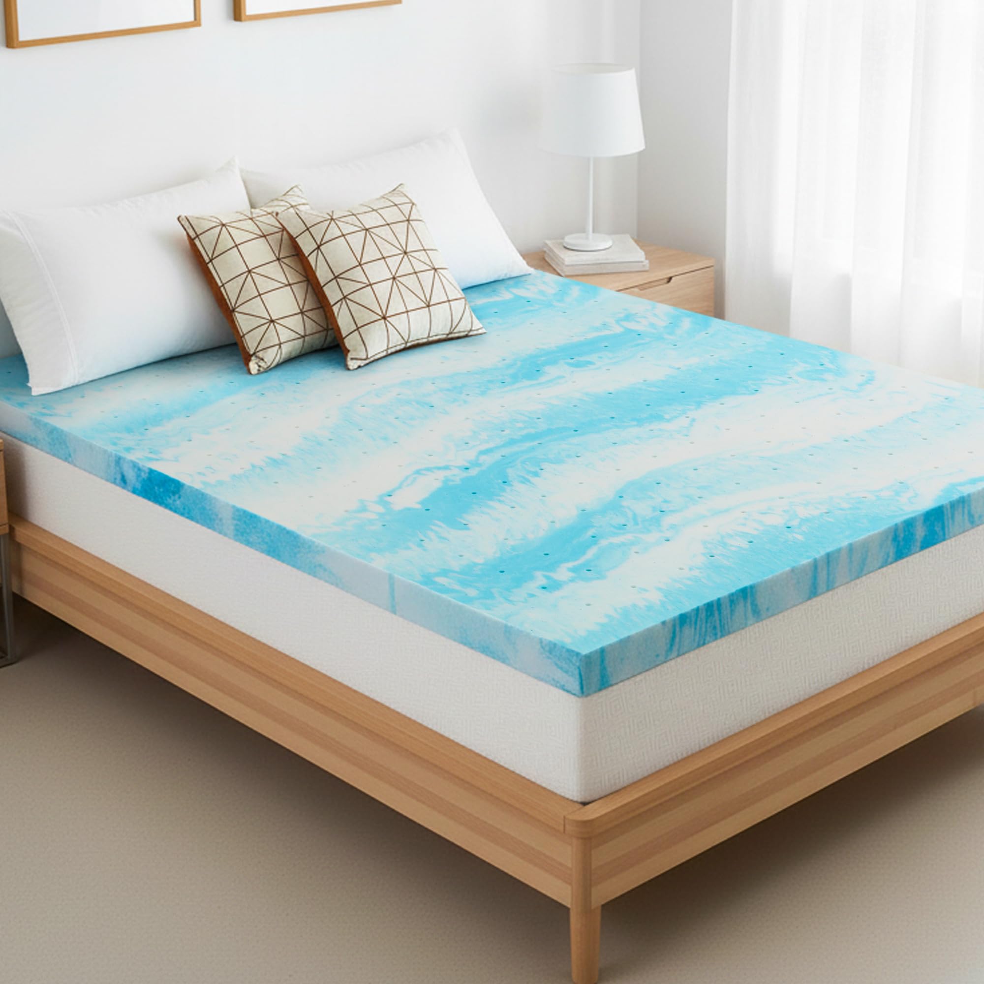 Photo 1 of ***The color may vary****
Memory Foam Mattress Topper Queen - 3 Inch Gel Infused Bed Toppers, Pressure Relief Mattress Pad, CertiPUR-US Certified