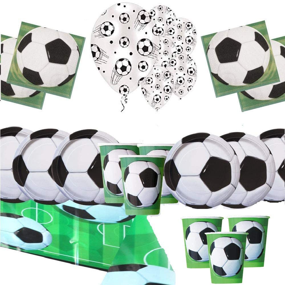 Football Party Pack Supplies Kids Birthday Tableware Football Party Decorations 16 Guest- Football Plates Cups Napkin Tablecover