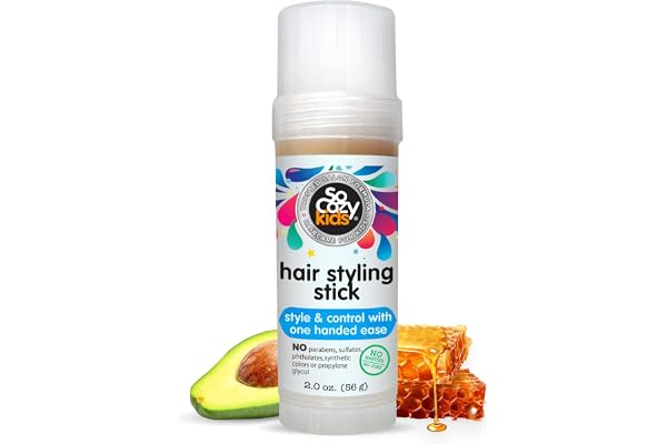 So Cozy Kids Hair Wax Stick, Easy & Quick Styling Wax Stick for Hair (2 Oz) Flyaway Hair Tamer, Slick Back & Shape with Preci