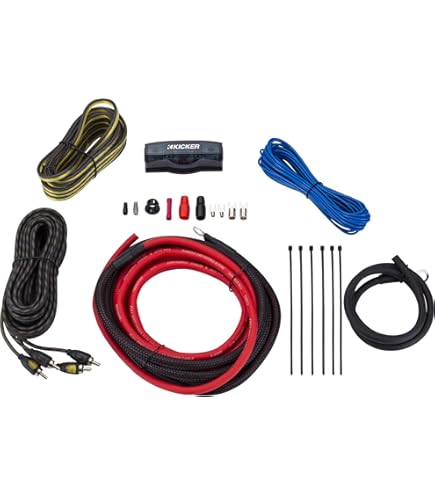 KICKER 46PK8 8 Gauge Amplifier Installation Wire Kit – 8 AWG Amp Kit