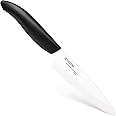Kyocera Advanced Ceramic Revolution Series 4.5-inch Utility Knife, Black Handle, White Blade - FK-110 WH
