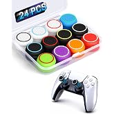24 PCS Premium Silicone Thumb Grips for PS4/PS5/Xbox Controller, Rainbow Non-Slip Joystick Caps &amp; Thumbstick Grips, Ultimate Comfort &amp; Protection