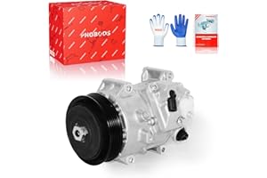 PHOBOOS A/C Compressor with Clutch Compatible with Toyota Camry 2012-2017 2.5L, Toyota RAV4 2009-2012 2.5L, Toyota Sienna 2011-2013 2.7L. Fast Cooling, Low Noise, Easy Installation, Ref. CO 11303C