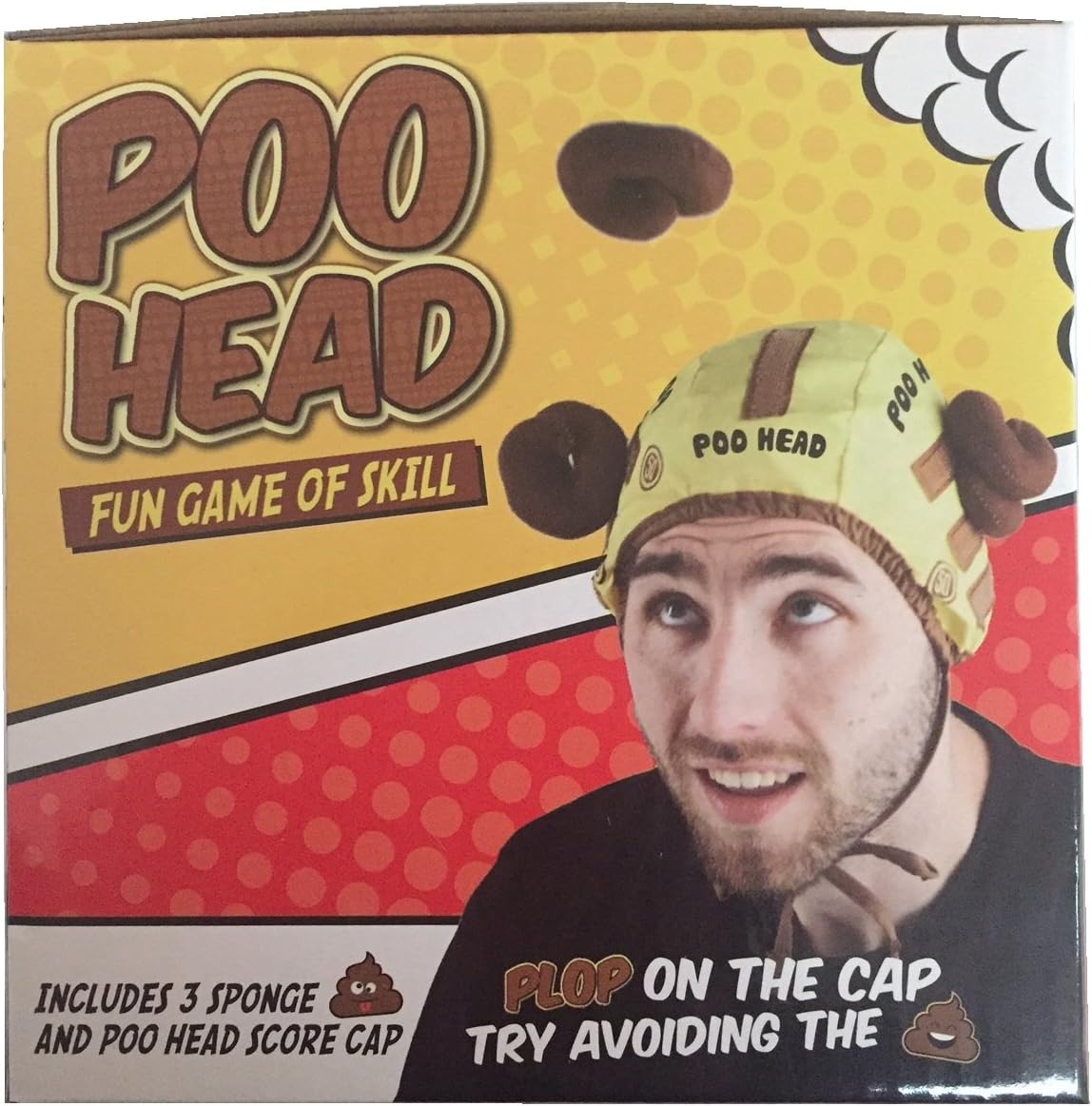 Poo Head Fun Game of Skill 2 Player Head Cap Throwing Game Novelty Gift