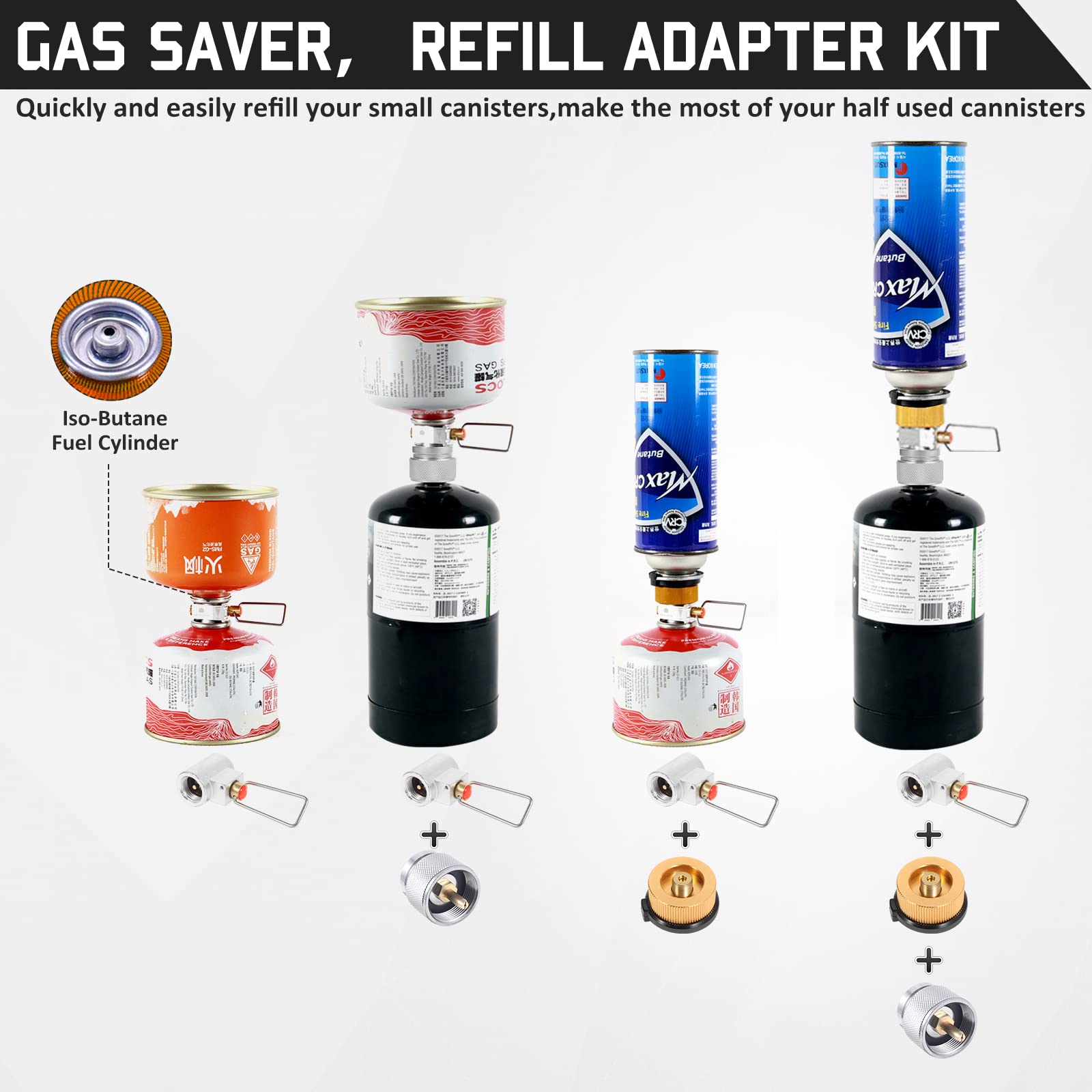 Mua HUANSHA 3PCS Propane/Isobutane/Butane/Refill Adapters Set, Propane ...