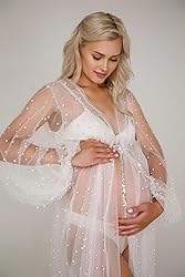 Womens Tulle Maternity Dress for Photoshoot Pearl