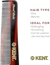 Kent Brushes A R18T Fine Toothed Pocket Hair Comb 138mm Wet Dry Hair view 6