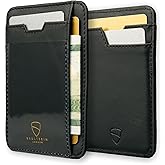 Vaultskin Slim RFID Wallet for Men - Leather Front Pocket Minimalist Card Holder Wallet with ID Window & Gift Box (Brixton) | Slim, RFID, Front Pocket, Minimalist, with ID Window, Gift Box