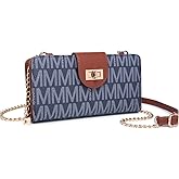 MKP COLLECTION Women Small Crossbody Shoulder Bag Zip Wallet Purse Handbags Clutch Credit Card Holder with Chain Strap