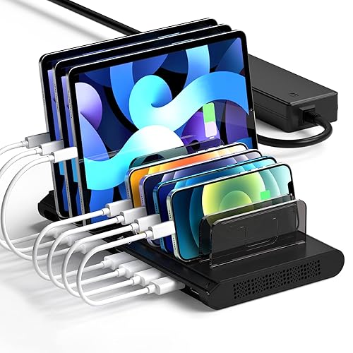 Alxum iPad Charging Station, 108W 10 Port Phone Docking Station