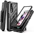 SUPCASE for Samsung Galaxy Z Fold 3 Case with Stand (Unicorn Beetle), [Built-in Screen Protector & Belt Clip] Heavy Duty Rugged Full-Body Shockproof Protective Phone Case for Galaxy Fold 3, Black