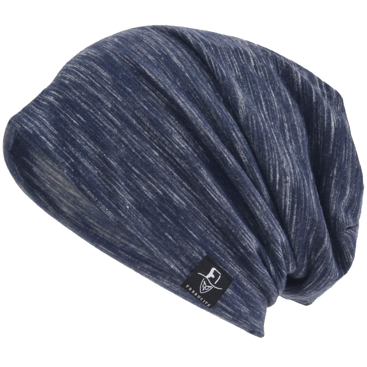 VECRY Men Slouch Hollow Beanie Thin Summer Cap Skullcap (Multi-Blue)