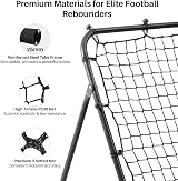 Amazing Tour Football Rebounder - Adjustable Steel Frame Net Practice Trainer view 5