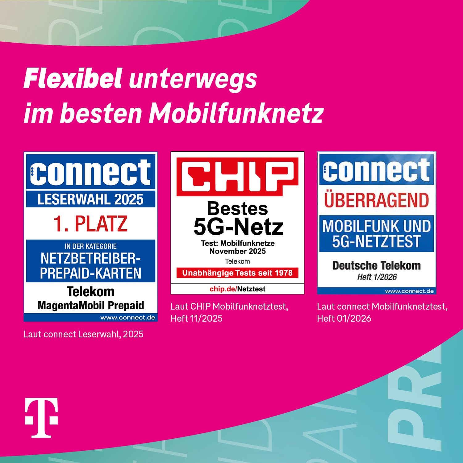 Telekom MagentaMobil Prepaid M mit 33 GB Highspeed-Volumen | 5G/LTE Max & Allnet Flat in alle dt. Netze | unverbrauchtes Datenvolumen weiter nutzen | EU Roaming & Hotspot Flat | 10 EUR Startguthaben 6
