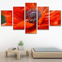 SIGNWIN 5 Panel Canvas Wall Art Flora Snapshot for Home Decorations Ready to Hang - 60