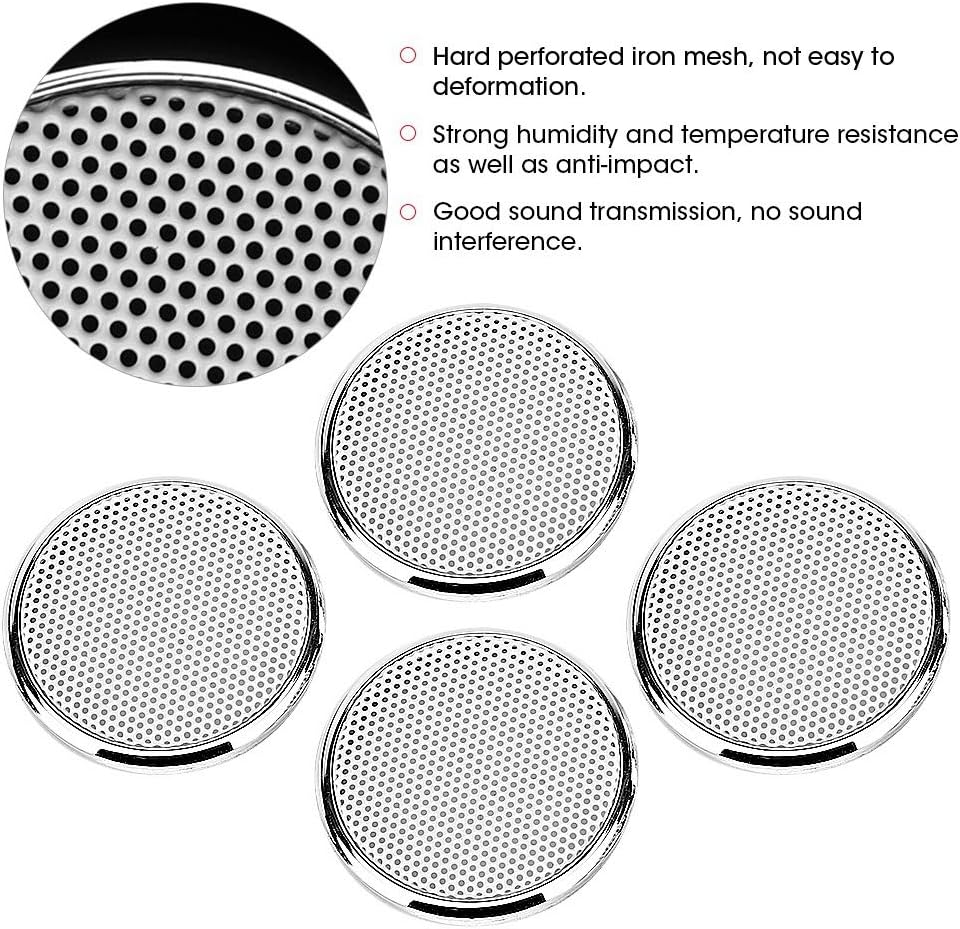 Speaker Grille, 4 Pieces 1 Inch Audio Speaker Grille Protective Decorative Audio Speaker White Grid - Image 4