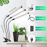 wolezek Grow Light 2-Pack Full Spectrum LED 6000K Clip-on with Timer 5-Level view 6