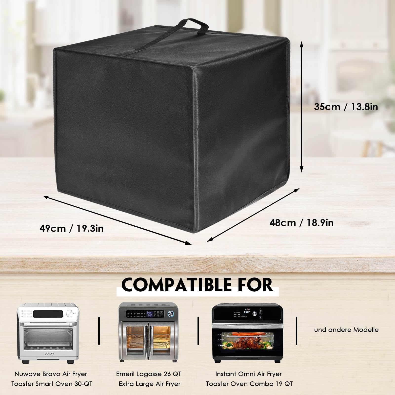 𝟮𝟬𝟮5𝗡𝗲𝘄Air Fryer Cover - Heat-Resistant Waterproof Dust-proof Air Fryer Cover Compatible for Em-eril Lagasse 26 QT Extra Large Air Fryer, for In.st.ant Omni Air Fryer Toaster Oven Combo 19 QT