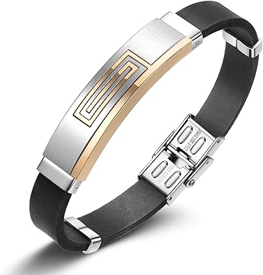 Regali Di Natale Da Uomo.Notting Hill Braccialetto Di Natale Regalo Bracciali Da Uomo Gel Di Silice Da Uomo Metallo Acciaio Al Titanio Bracciale In Zircone 3a Regali Da Uomo Per Uomo Braccialetto Braccialetto Da Uomo Amazon It