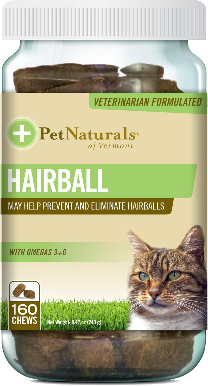 Pet Naturals Hairball for Cats with Omega 3, Chicken Flavor, 160 Chews