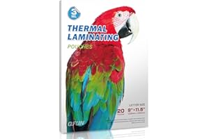 Qfun Thermal Laminating Sheets 20 Pack Laminate Pouches, 3 Mil Clear Laminator Sheets 8.5 x 11 Inches for Use with Thermal Laminators, Photo, Letter Size Sheets, Education Supplies & Craft Supplies