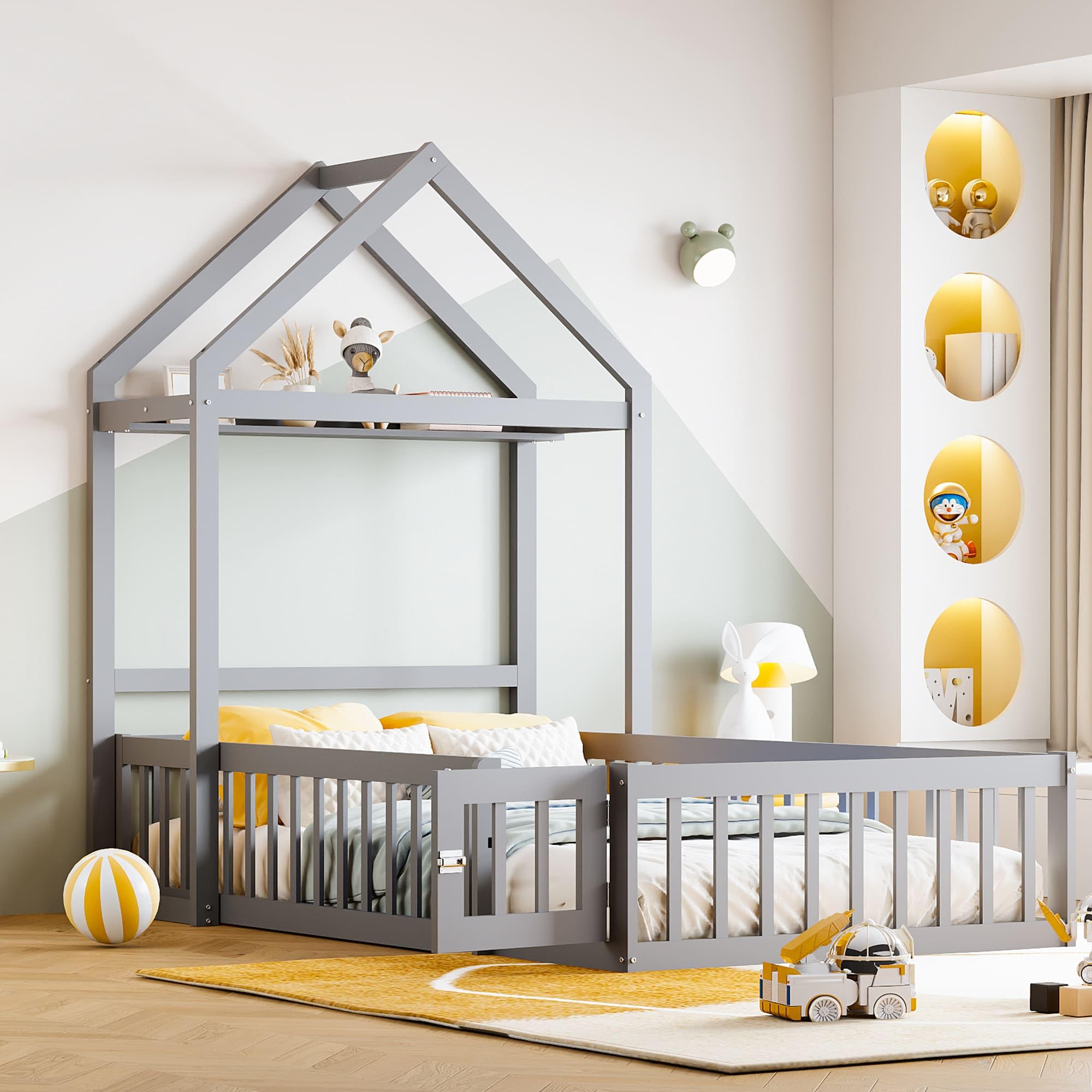 Ngryise 1 Set Children House Series Minshuku High Bed 120 X 190cm