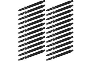 DIYEAH 50 Pieces Nylon Thread Shafts for Steel Tip Darts Replacement, Black Darts Stems Set for Leisure