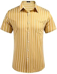 COOFANDY Men's Casual Linen Button Down Shirt